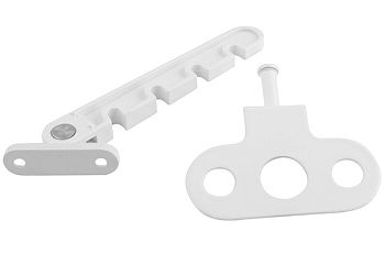 Ограничитель оконный белый (пластик) 