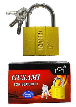 Замок навесной ЗОЛОТОЙ GUSAMI 75мм