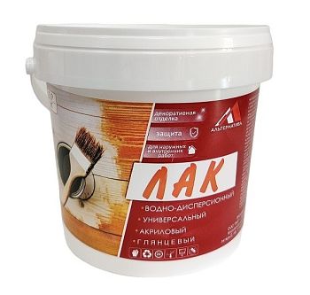 Лак универсальный глянцевый "АЛЬТЕРНАТИВА" 0,9 кг, 12шт/упак