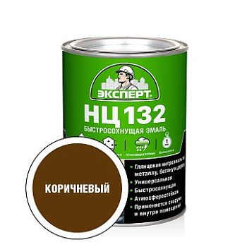 Эксперт ЭМАЛЬ НЦ-132П коричневая, 0,7 кг, 6 шт.
