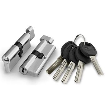 Цилиндр.механизм c верт. A2002Knob90 (А202/90) (40+10+40) SN мат. никель 5 кл.