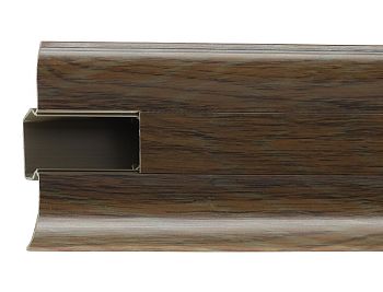  Плинтус с центр. К. каналом 58мм Дуб ретушированный 816, 40шт (1*2,5м)