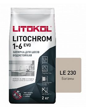 Затирка LITOCHROM 1-6 EVO LE 230 багамы (2kg Al.bag)