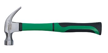 Молоток-гвоздодёр 450г слесарный с обрезин.фибергл.рукояткой Oasis Eco 