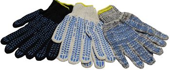 Перчатки ПВХ 7,5кл 5н ЛАЙТ Белые протектор 10/300