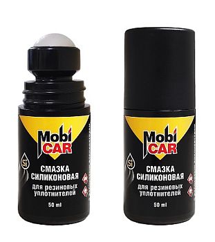Смазка силик. для резин. уплотнит. с ролик. аппликатором MobiCAR, 50мл/28шт флакон 