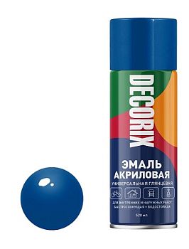 Аэрозольная эмаль унив. DECORIX, берлинская лазурь (21) 520мл/12 шт