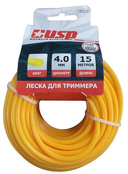 Леска 4 мм х 15 м КРУГ (УСПЕХ)