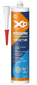 Герметик силикон. "XP" санитарный, белый, 260мл, 24шт