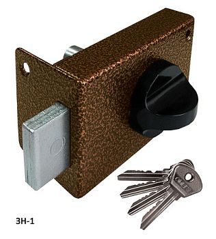 Замок накладной цилиндровый ЗН1 серебро (ОМЕГА)