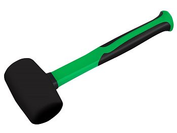 Киянка 680гр резиновая (чёрная) фиберглас. рукоятка Oasis Eco 