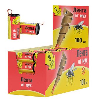 Лента от мух в шоубоксе 100шт NO name